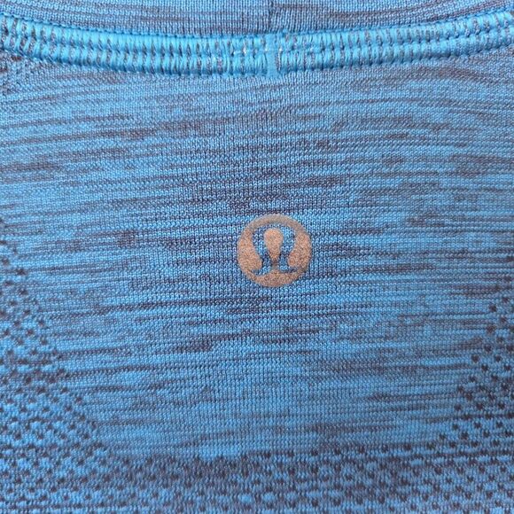 Lululemon Mens Metal Vent Tech Long Sleeve Tee Size L Bright Heathered Blue Run - Picture 6 of 7